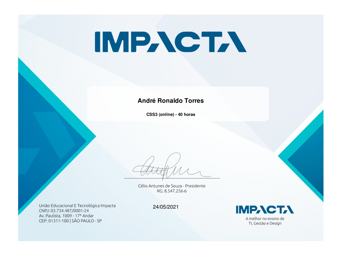 Certificado CSS3